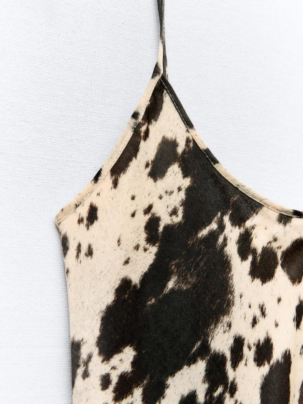 Zara Cowprint Maxi Slip Dress - Picture 9 of 13